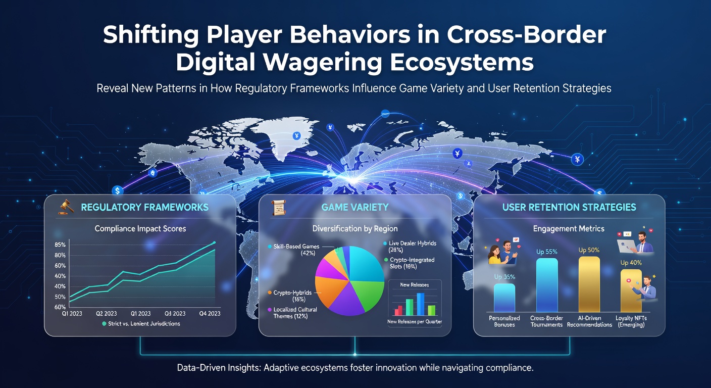 Cross-border digital wagering platforms showing diverse game selections influenced by varying international regulations