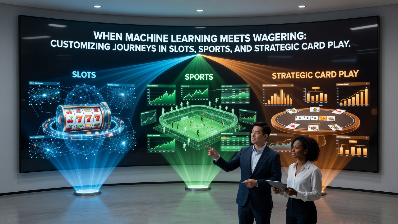 Dashboard view of machine learning driven personalization tools linking slots, sports betting, and poker interfaces